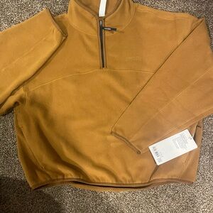 Lulu Lemon Camel Quarter-Zip Sweater